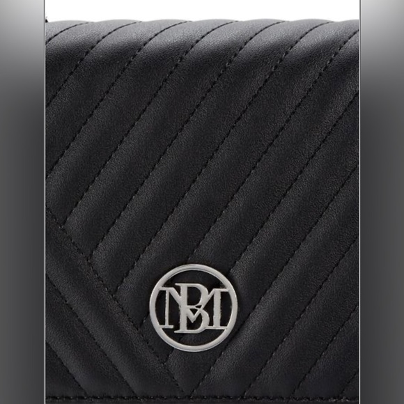 Women’s Crossbody Bag Studio Badgley Mischka Bag Black Vegan Leather AUTHENTIC - Picture 6 of 6